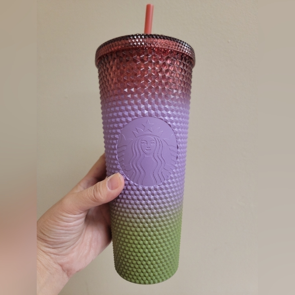 Starbucks 2023 Purple/Green Gradient Studded Venti Tumbler Cup